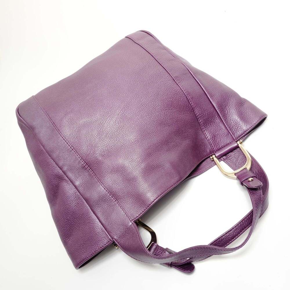 GUCCI Purple Leather Tote Bag - Picture 8 of 13
